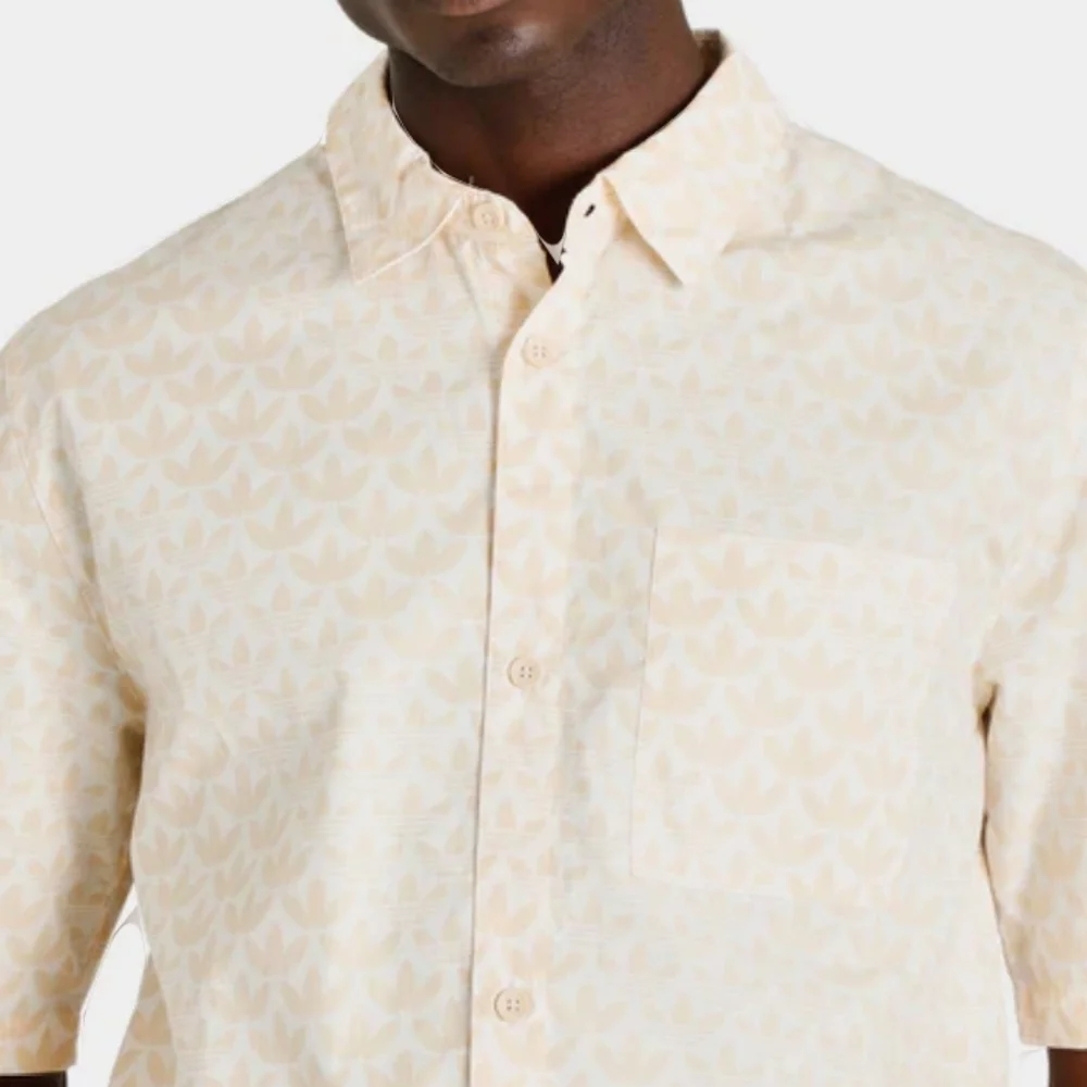 NWT: Men’s Adidas Originals Monogram Print Shirt - Medium
